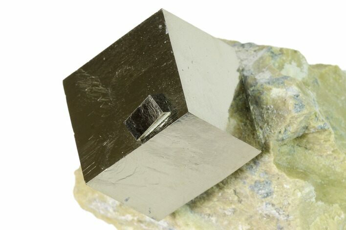 Natural Pyrite Cube In Rock - Navajun, Spain #168504